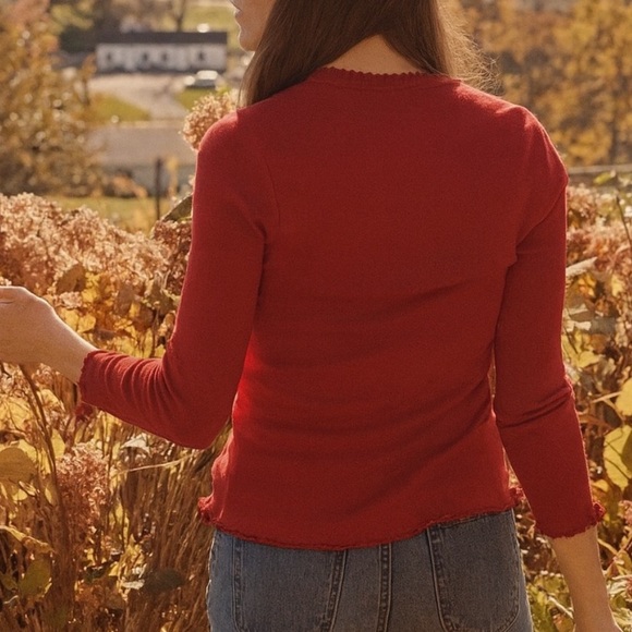 NWOT Dôen Demi Cardigan in Red - Picture 6 of 6